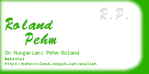 roland pehm business card